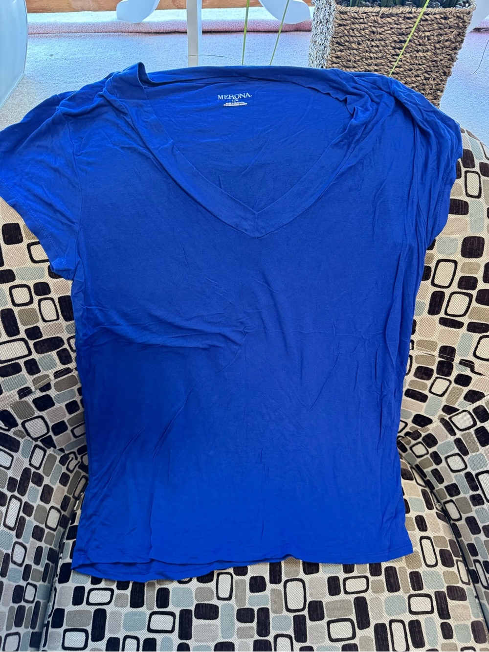 Merona Royal Blue V-Neck Short Sleeve Tee